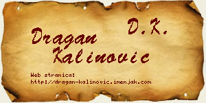 Dragan Kalinović vizit kartica